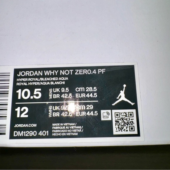 Jordan Why Not Zero.4, Men’s, Blue/White, Size 10.5 - Picture 14 of 14